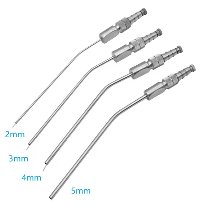 Stainless Steel Dental Medical Surgery Aspirator Suction Tube 2/3/4/5mm Implant Surgical Tool For Dental Clinics Laboratory Tube