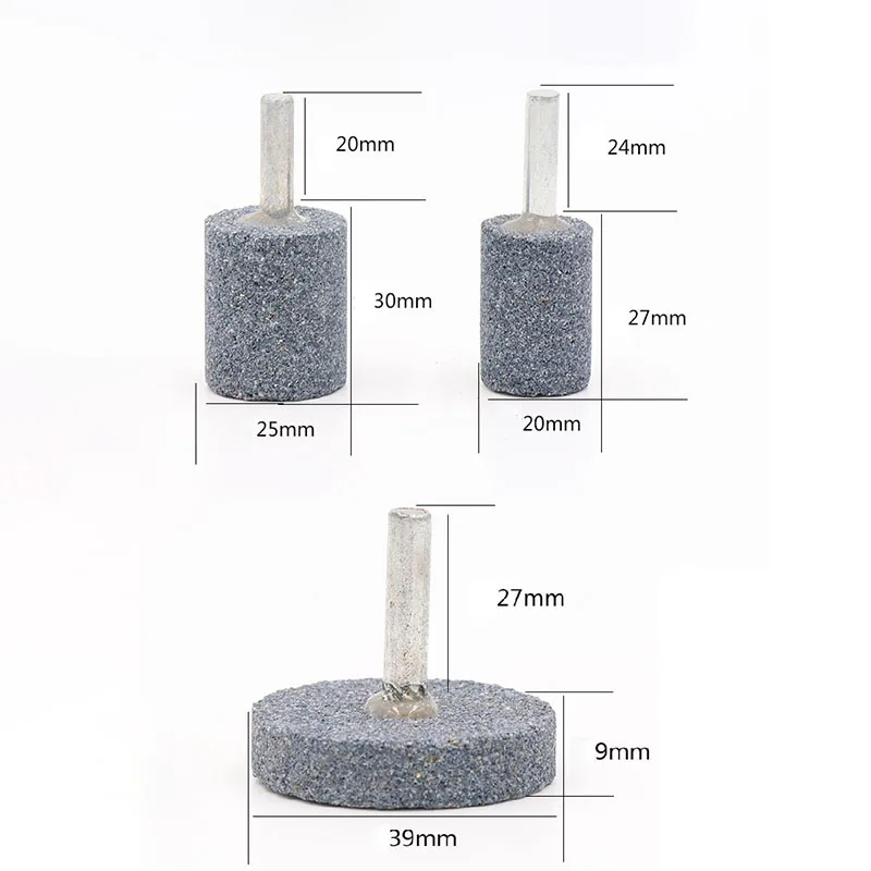 1/4” (6mm) Shank  Metal Grinding Stone Polishing Sanding Rust Removal Deburring Grinding Corundum Grinding Head For Rotary Tool