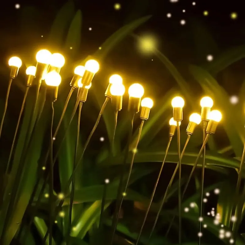 Solar Christmas Lights Outdoor Garden Decoration Firefly Stars String Colored Glitter Function Lawn Waterproof