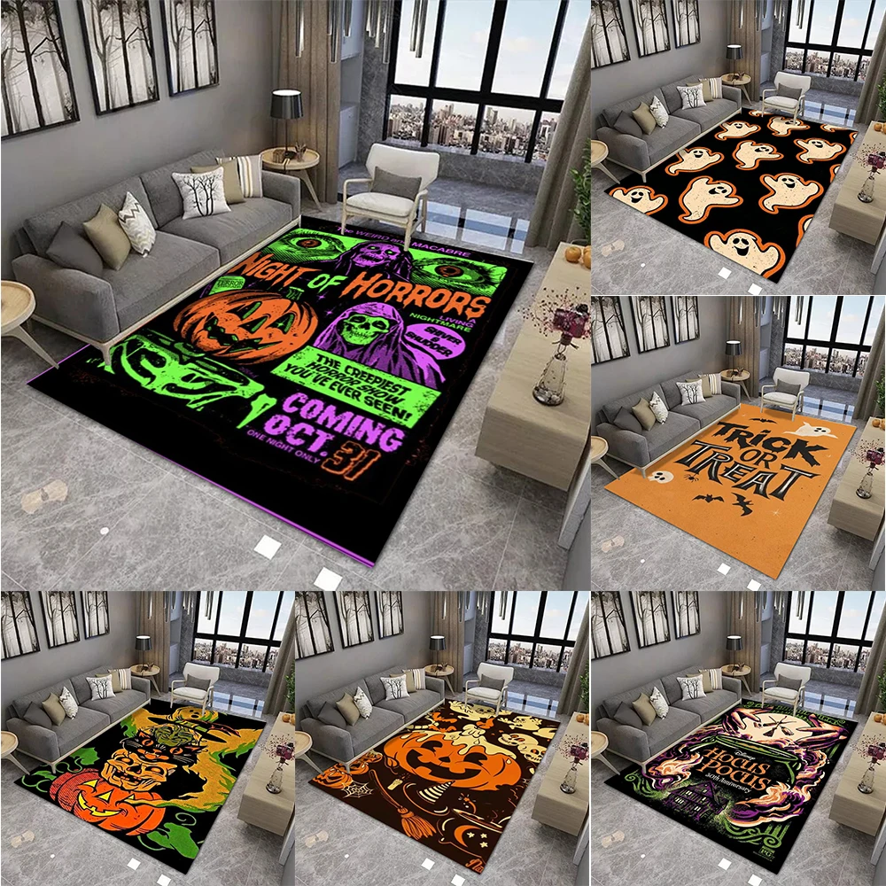 

Halloween Night Pumpkin Floor Mat, Non-Slip Door Rug for Living Room Carpet Festive Home Decor for Xmas, Halloween rug