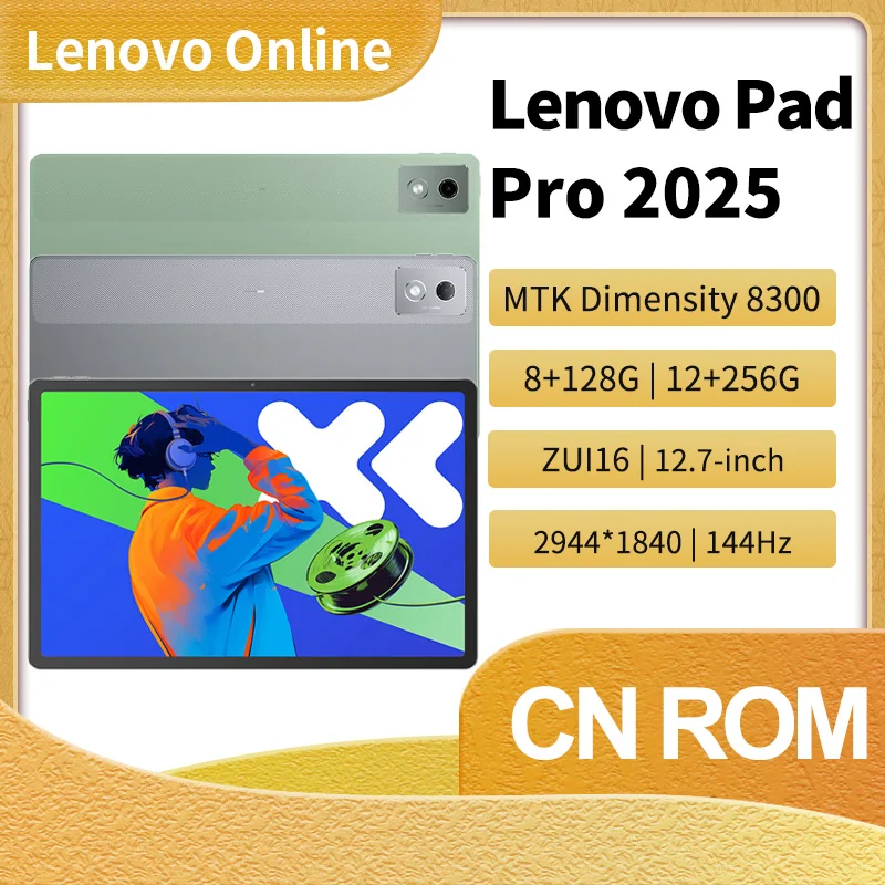 New Lenovo Xiaoxin Pad Pro 12.7 2nd 2025 Tablet Dimensity 8300 2.9k Resolution 144Hz Refresh Rate WIFI 10200mAh WIFI Android