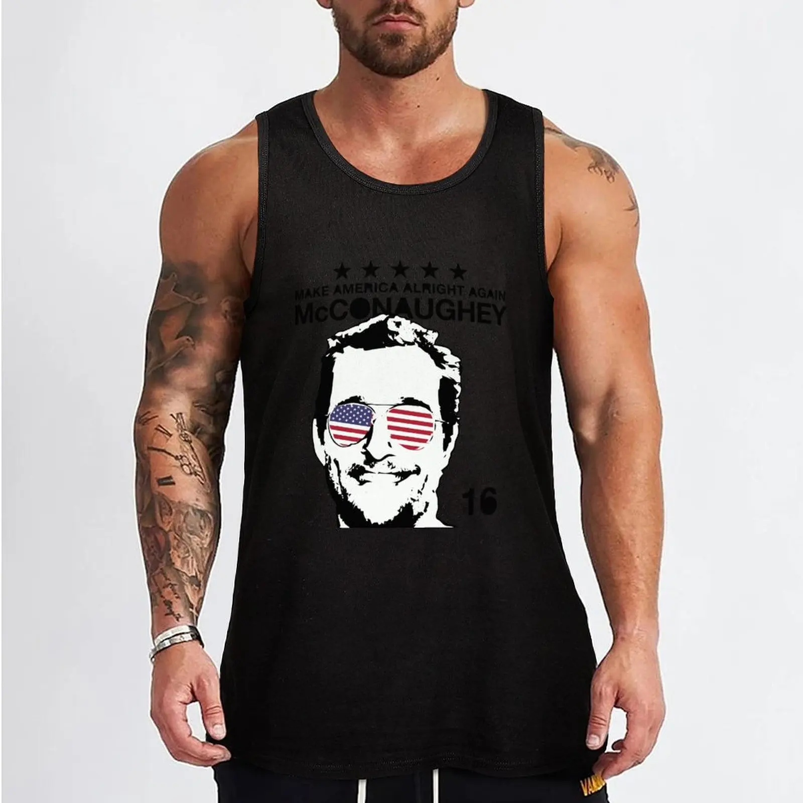 McConaughey - Make America Alright Again - 2016 Tank Top men gym clothing t-shirts for men Bodybuilding shirt