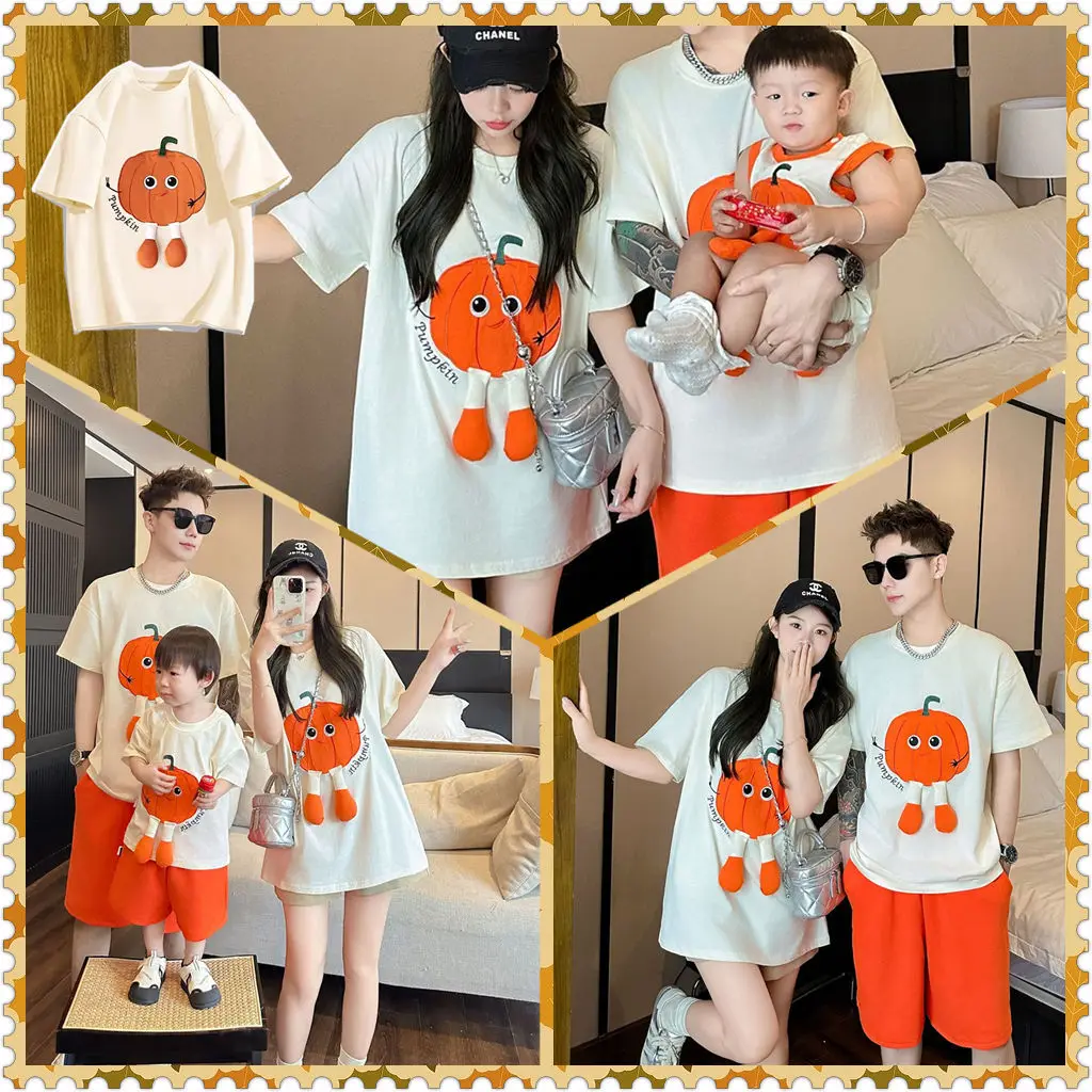 

2025 Summer Family Funny T-shirt Cute Dad Mom and Baby Matching Clothes Father Mother Daughter Son Same Clothes Infant Bodysuit