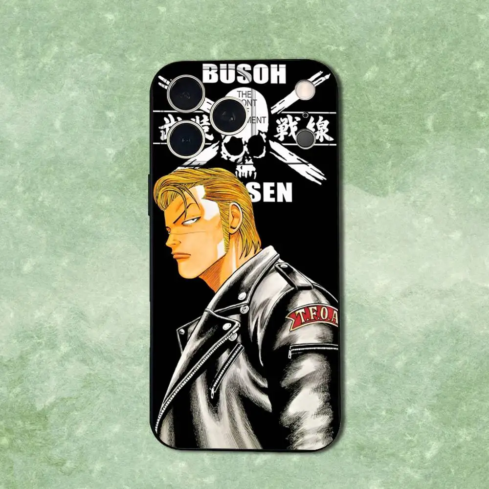 حافظة هاتف W-Worst C-Crows Z-Zero 1 لهاتف iPhone 14,13,17,12,11,16,15,Plus,Pro Max,XS,X,XR,SE,Mini,Soft غطاء أسود من السيليكون #4