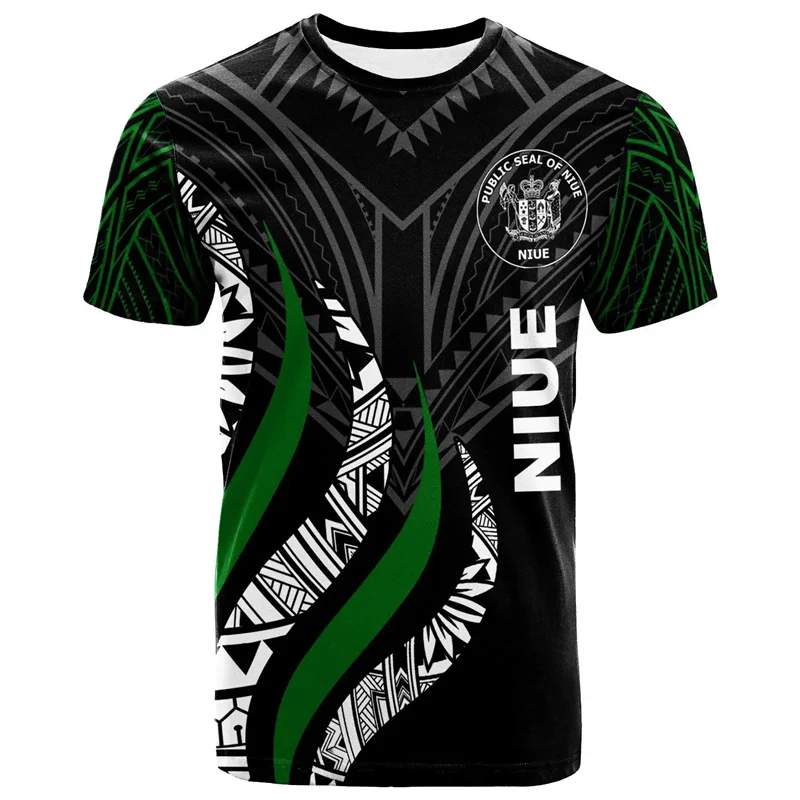 Niue Flag Map Graphic T Shirts Niuean National Emblem T Shirt For Men Clothes Polynesia Unisex Tshirt Casual Man Tee Women Tops