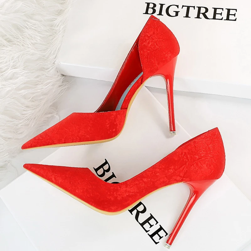 BIGTREE Shoes 2024 New Designer Woman Pumps Pointed Toe Sexy High Heels Party Shoes Fashion Office Shoes Stiletto Heels 10.5 Cm