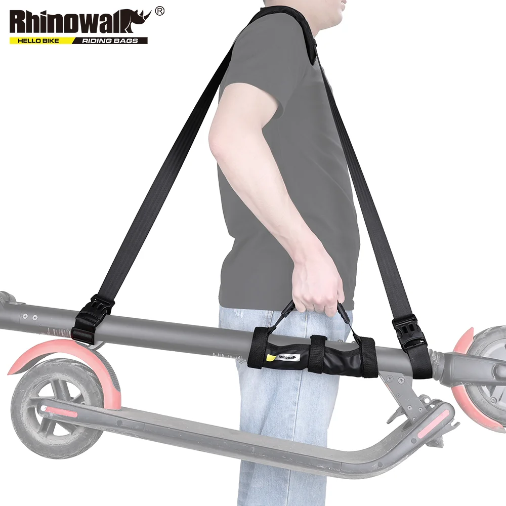 Rhinowalk bici elettrica Scooter cinghie per il trasporto a mano Skateboard portatile maniglia per il trasporto fascia per cintura gancio per