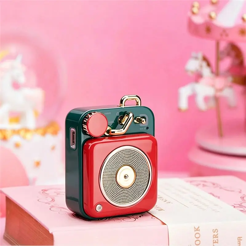 ValueABAI Bluetooth Wireless Speaker Atomic Retro Phonograph Colorful Portable Mini Music Player For Home And Outdoor Use C