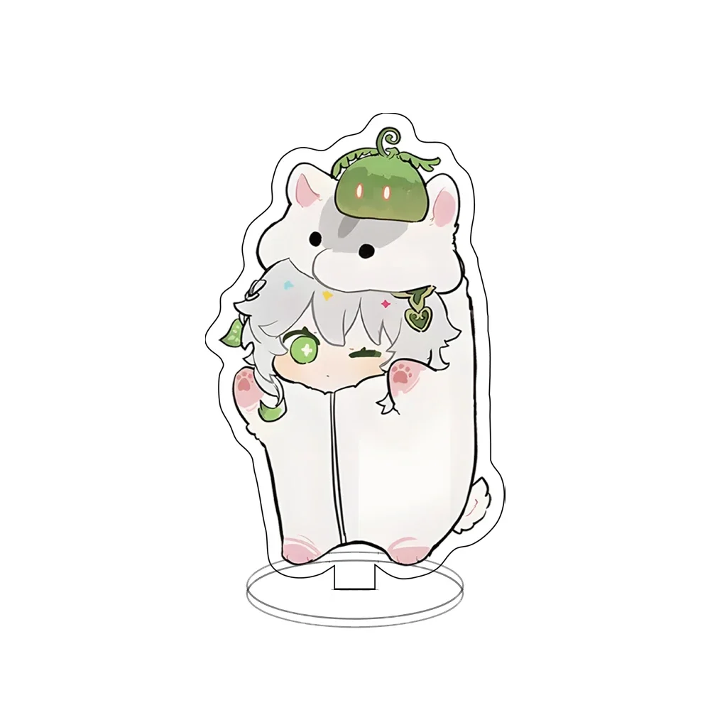 애니메이션 원신 임팩트 코스프레 아크릴 Q형 동물 만화 스탠딩 사인 책상 장식, 졸업 선물, 크리스마스 생일 선물