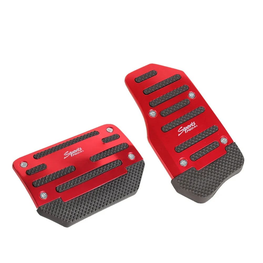 Universal Racing Manual Non-Slip Foot Pedal Pad Cover Automatic Gear Brake Accelerator Aluminum Alloy Car Interior Accessories