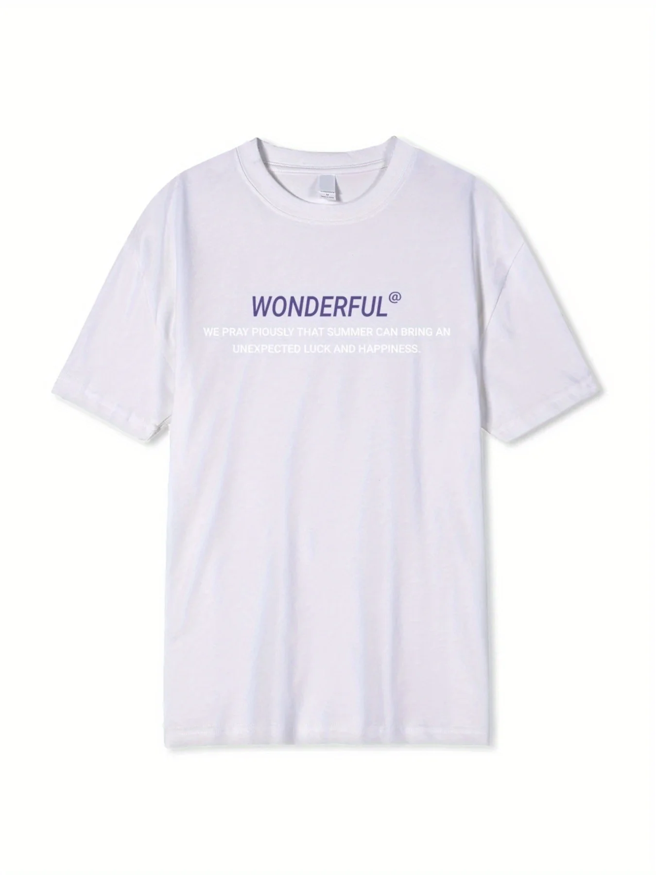 

Wonderful Print, 1 Piece, Plus Size Men's 100% Cotton T-shirt, Niche Design Print, High-quality Breathable Cotton, Casual And Ve