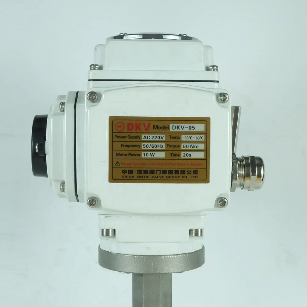 Válvula Borboleta Elétrica PN 16 em Aço Inoxidável 304 com Atuador Elétrico Inteligente 24VDC Tipo Wafer PTFE