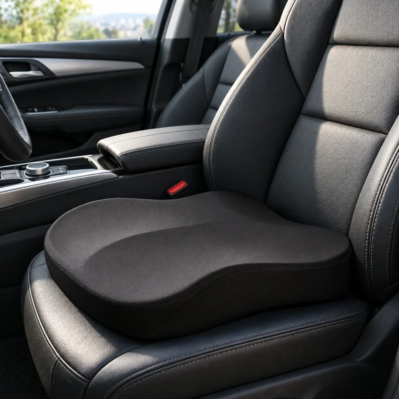 Breathable Car Seat Booster Cushion for Enhanced Comfort and Fatigue Relief, Portable Elevated Seating Pad