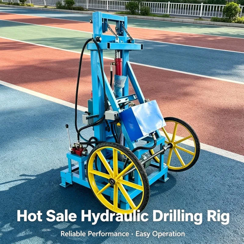 Customized Two‑wheeled Water Well Drilling Rig, Small Civil‑use Shallow Well Drilling Operation Machine