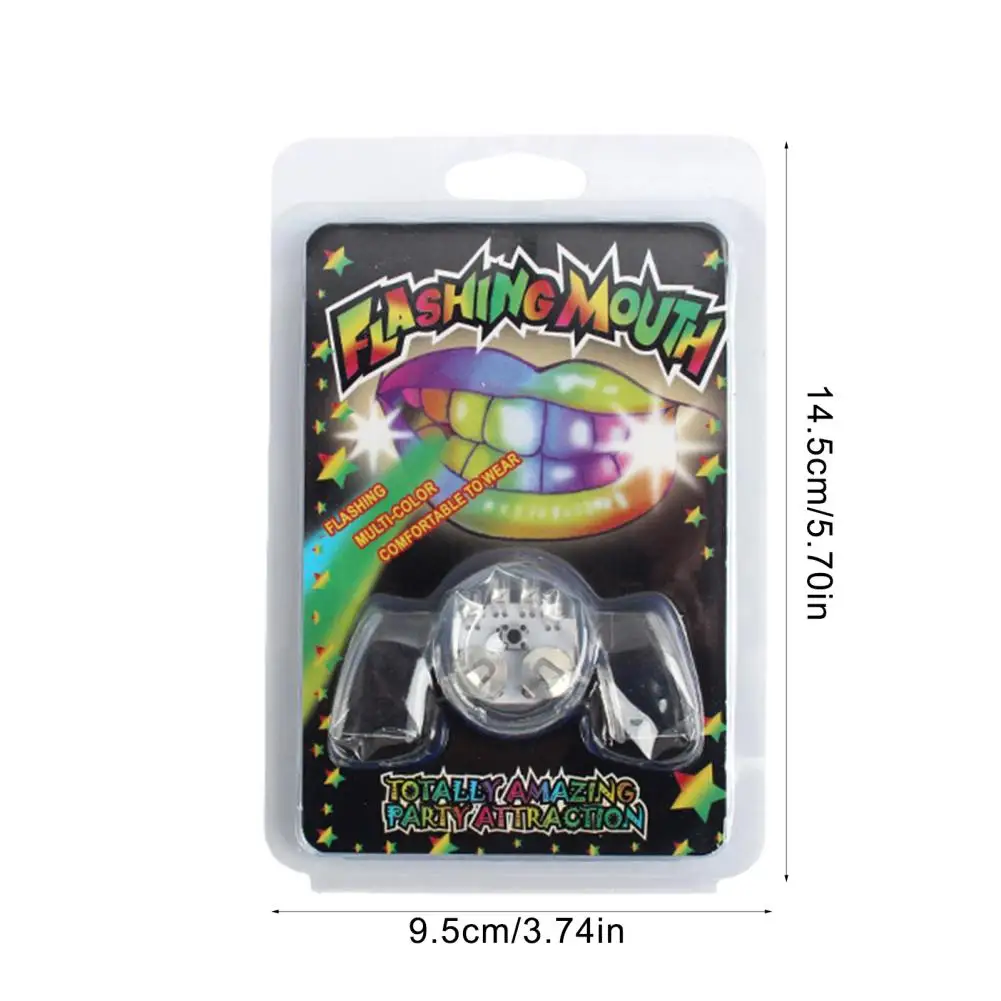 Bretelle per la bocca a LED illuminano il pezzo dei denti luminosi Giocattoli per bambini Halloween Rave Glow Party Tricky Cosplay Protesi luminose Decor