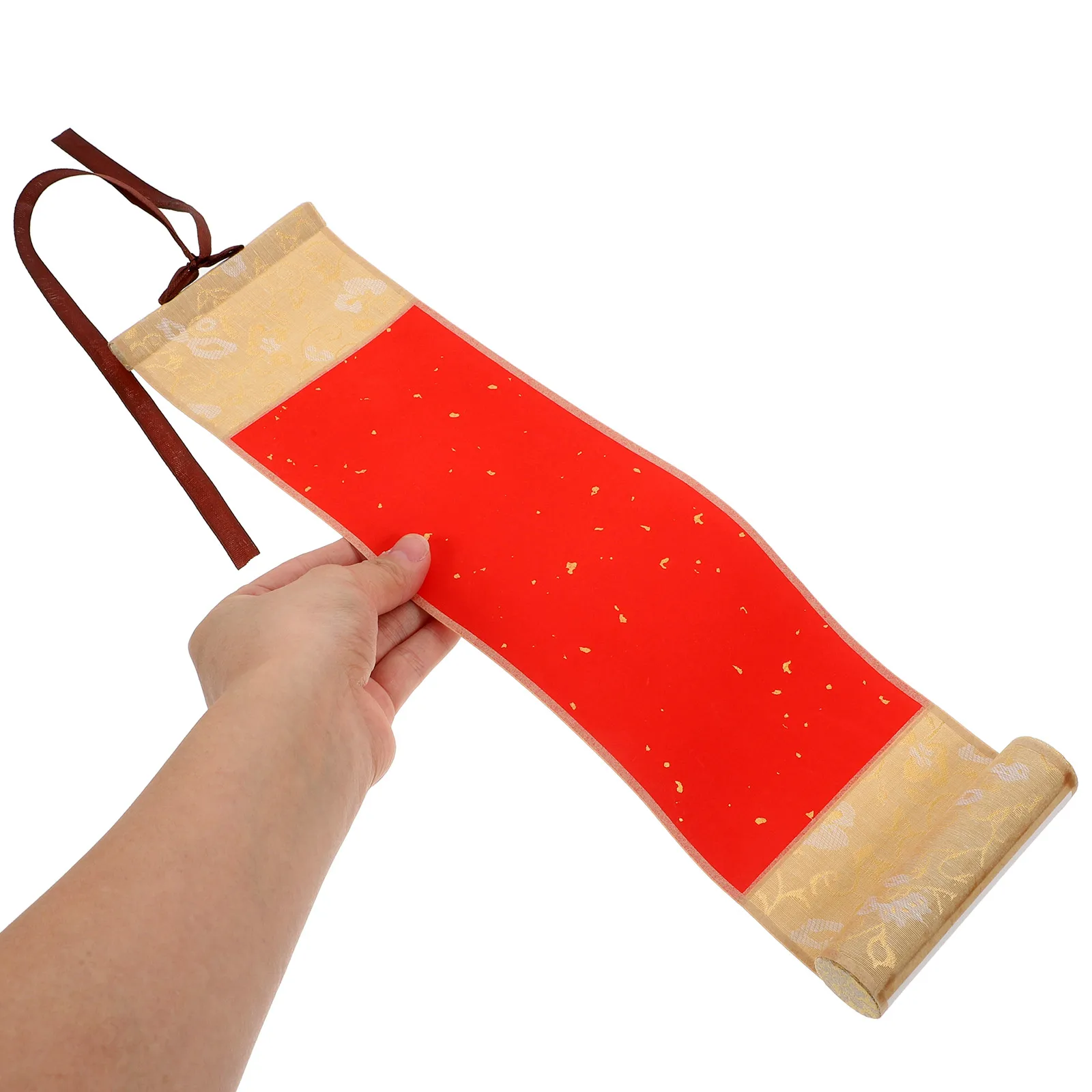 Blank Rice Paper Hanging Scroll Calligraphy Practice Caligraphy Wooden Pole Printable for Writing