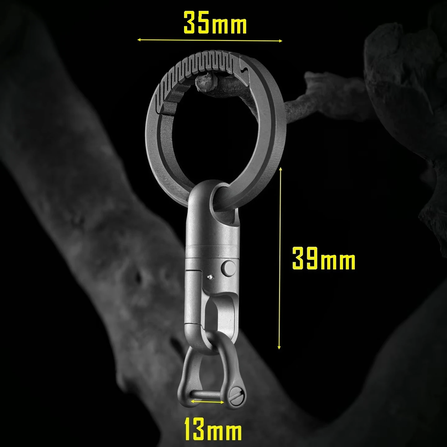 JINLI Titanium Alloy Magnetic Buckle Quick Release Keychain High-End Car Key Ring Connector