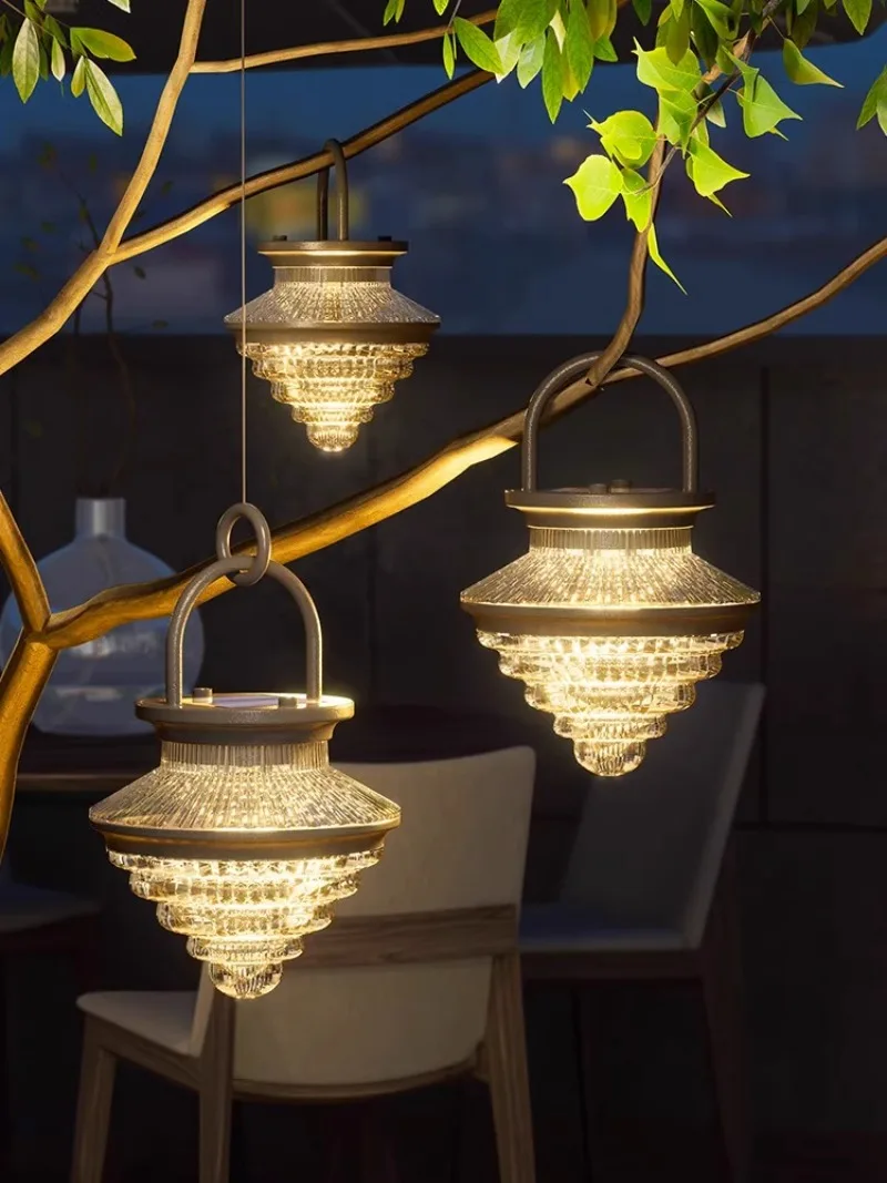 solar garden tree hanging light