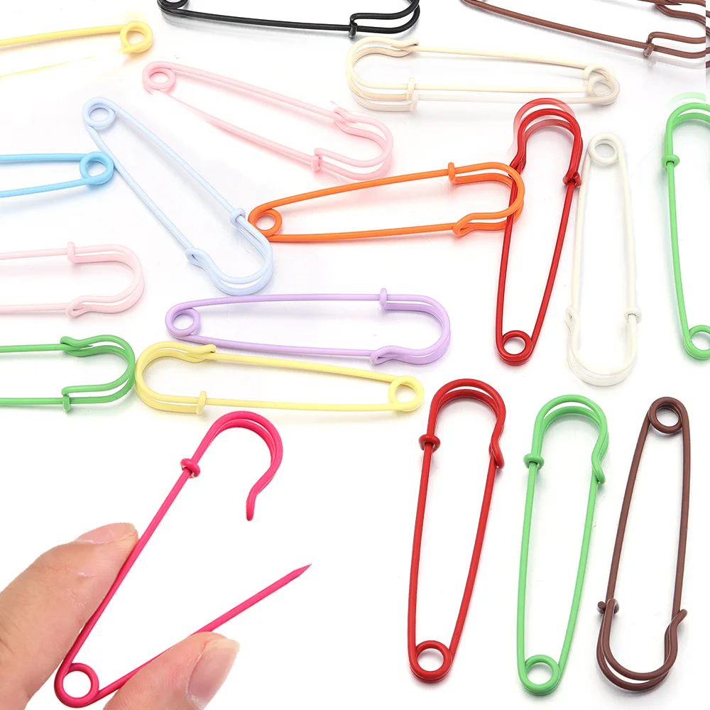 10/5Pcs 7.5cm Large Safety Pins Heavy Duty Safety Pin Colorful Sturdy Bulk Brooch For DIY Craft Skirts Clothes Accessories