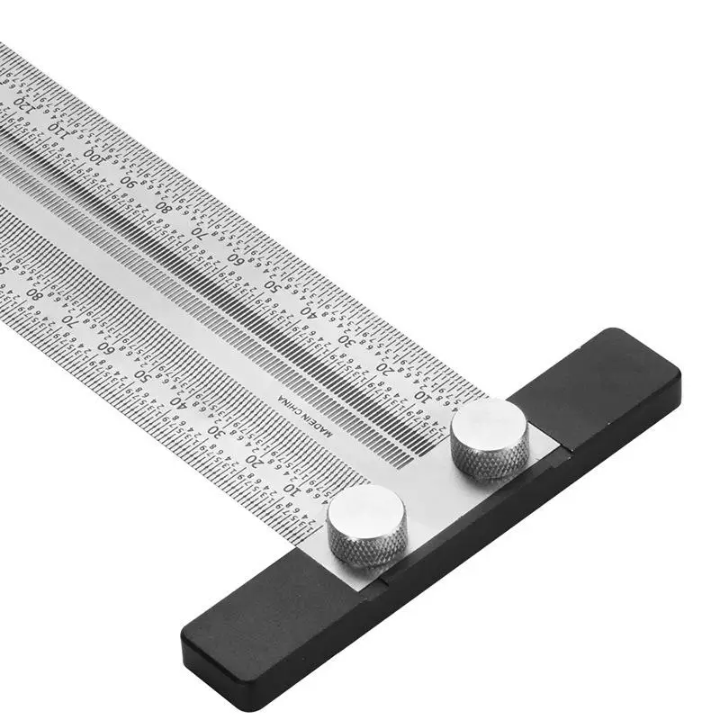 Stainless Steel High Precision T Type Hole Ruler Woodworking Scribing Line Gauge for DIY Enthusiast Carpentry Hobby Works view 4