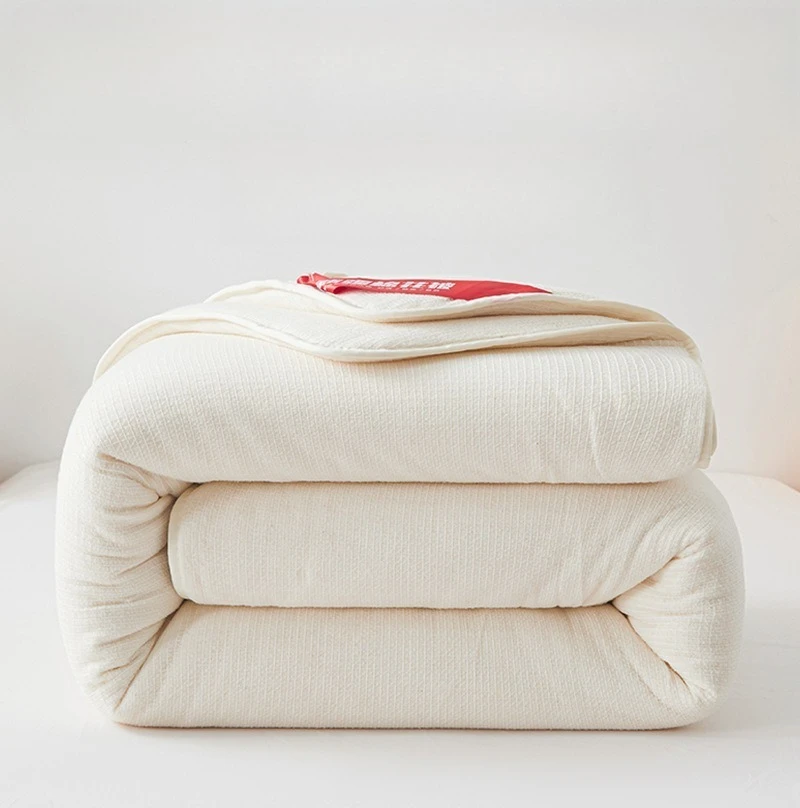 Pure Cotton Comforter Insert Winter Thick Warm Long Staple Cotton Dormitory Bedding Mattress Pad Winter Quilt Thickening