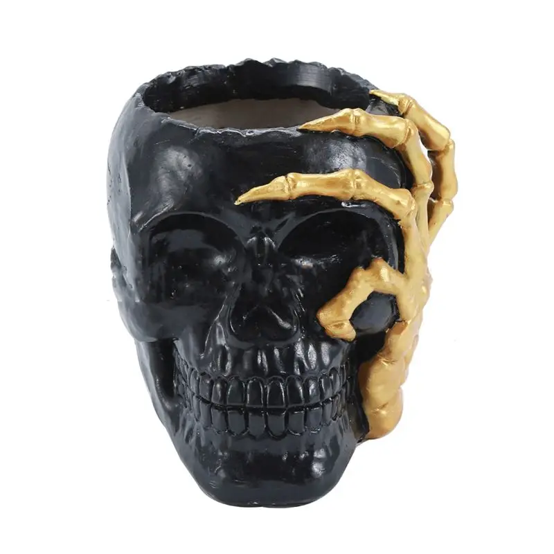 

ABUI-Home Decoration Skull Flower Pot, Indoor Small Flower Pot, Indoor Plant Mini Flower Pot, Garden Plant Pot