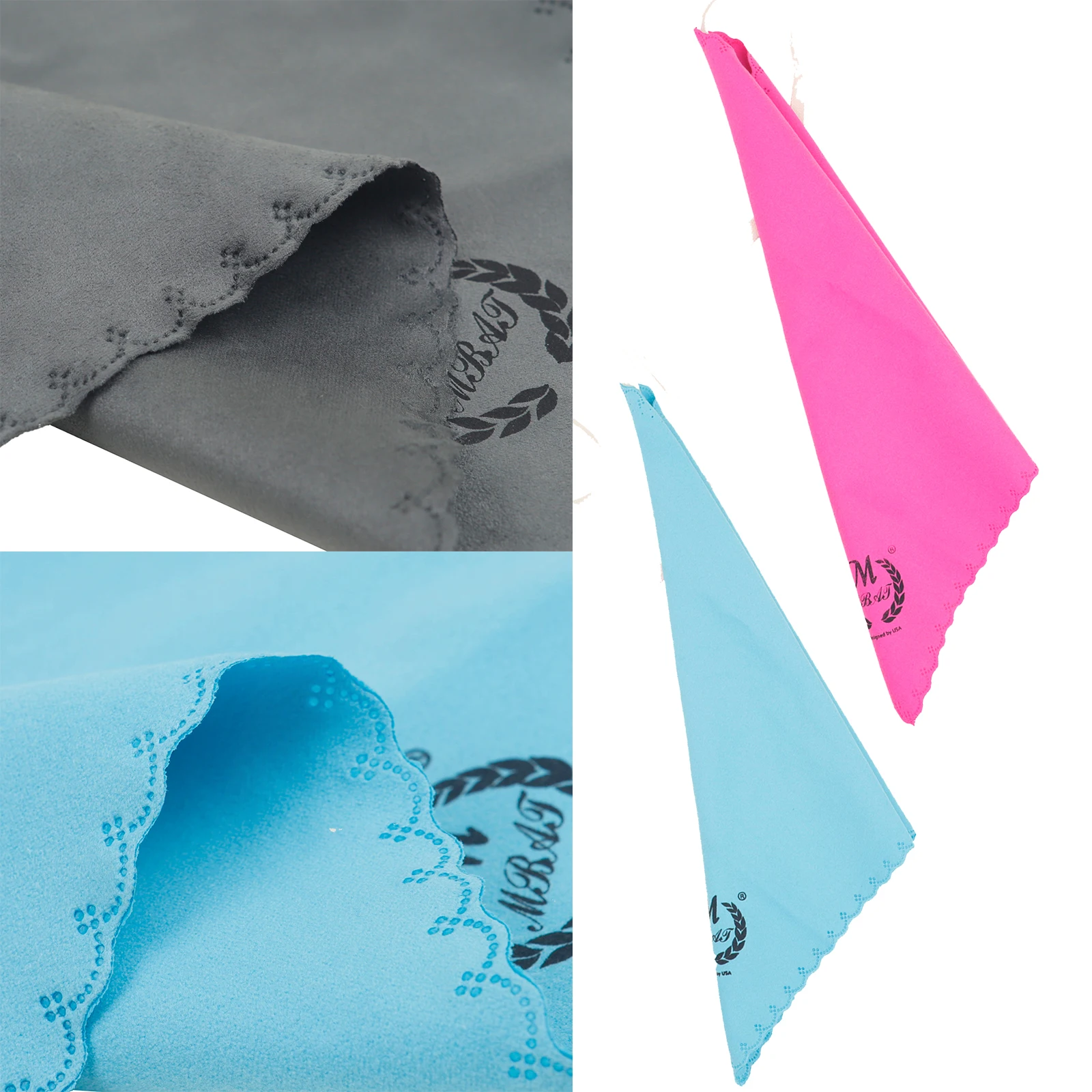 M MBAT Music Instrument Cleaning Set with 3 Wipping Cloth&Gloves Foldable Clean Wipe Wiping Cloth Pro Universal Instrument Parts