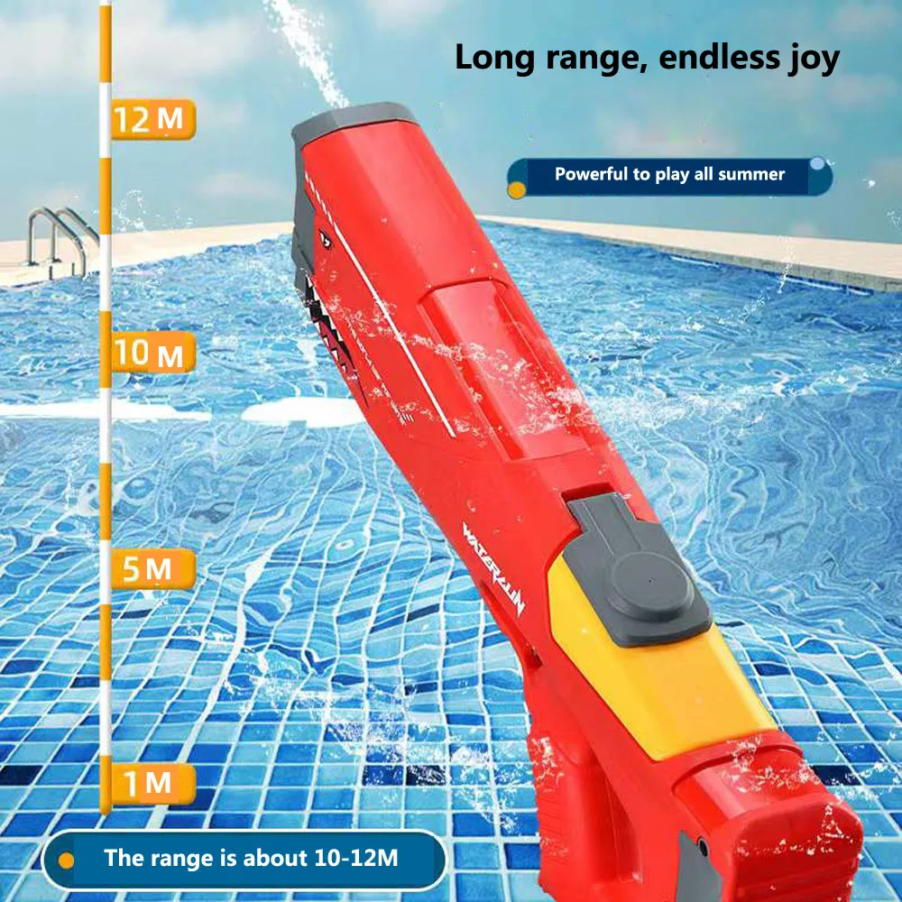 Automatic Large Electric Water Gun Toy Children Outdoor Beach games Pool Summer Toys High Pressure Large Capacity Water Guns