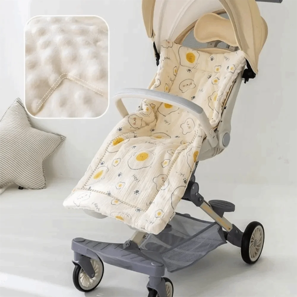 

Washable Cartoon Baby Stroller Cushion Rainbow Flower Trolley Mattress Rabbit Cotton Baby Seat Cushion Toddler