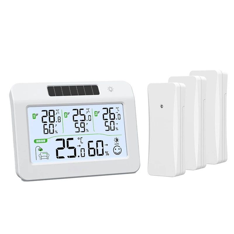 Digital Thermometer Hygrometer Photovoltaic System 3 Thermometers and Hygrometers for Temperature Humidity Prediction