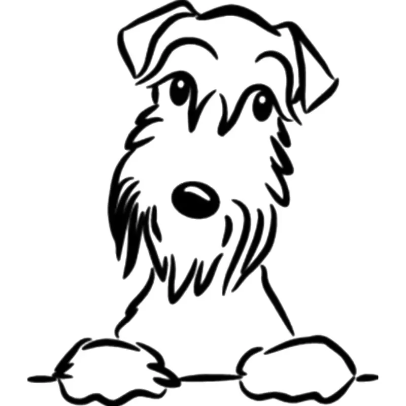 15 * 13cm cute and adorable dog design, car window bumper, electric car decoration, vinyl car sticker