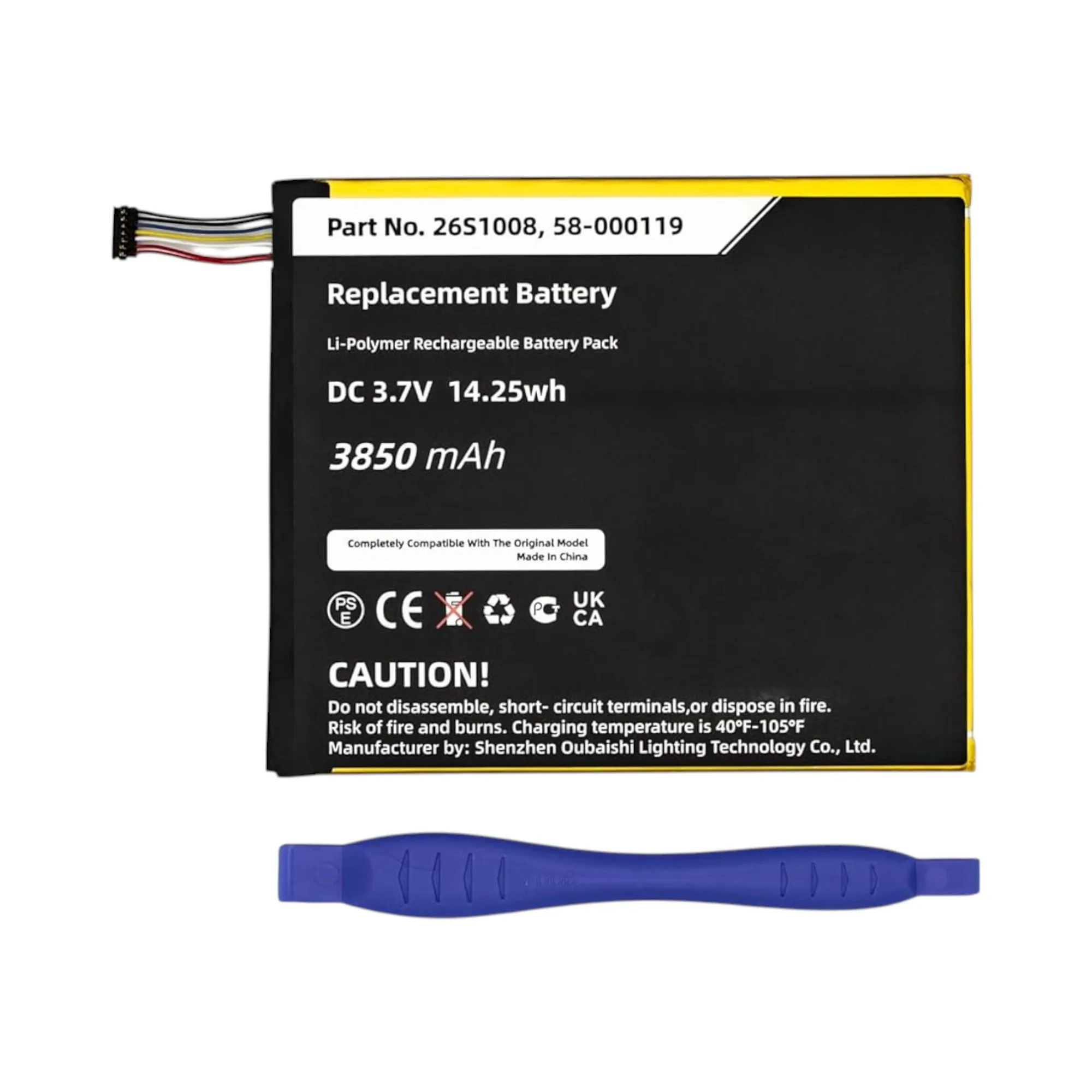 

Replacement Battery 3850mAh for Amazon Kindle Fire HD 10,Kindle Fire HD 10.1,SR87CV,B00VKIY9RG ST10,58-000119,ST10A,26S1008