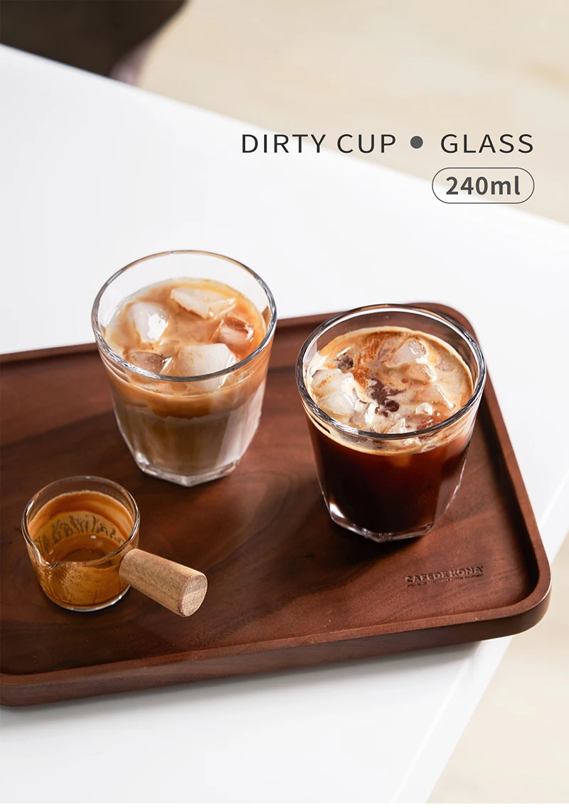 CAFEDE KONA tempering glass cup 240ml / 8oz coffee cup  drink ware wine glasses glass glasses for drinkinges for water