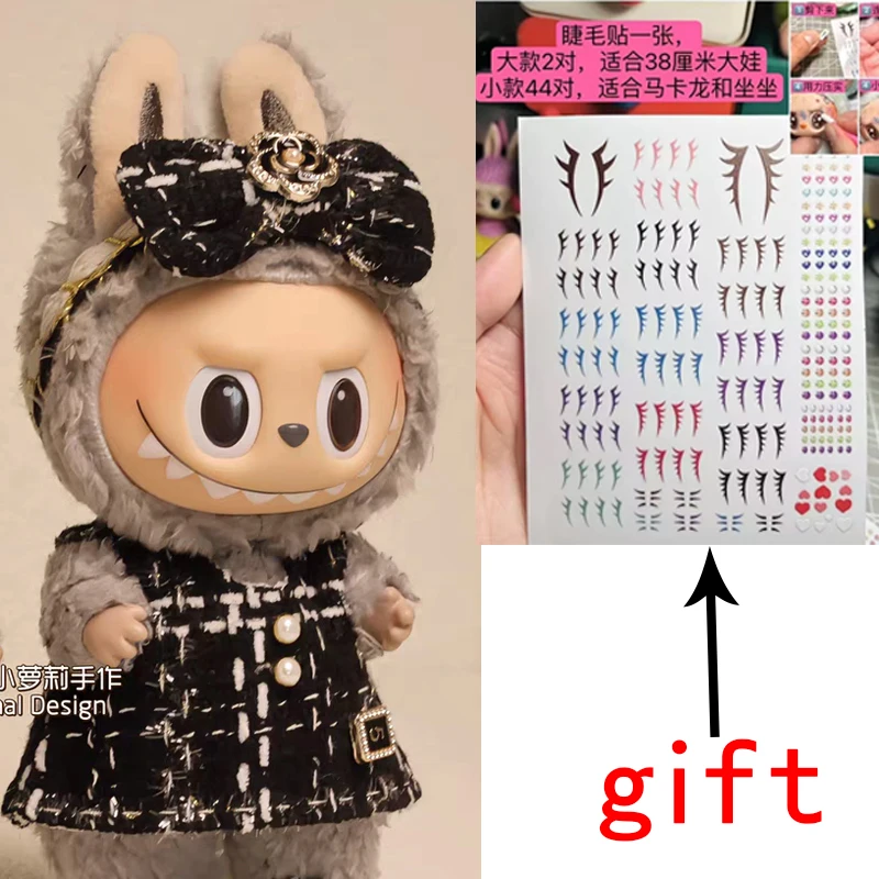 

Buy One Get One Free Series Of Labubu Dolls Cute Clothes Fashionablejumpsuits Vinyl Dolls Backpacks Labubu Eye Stickers