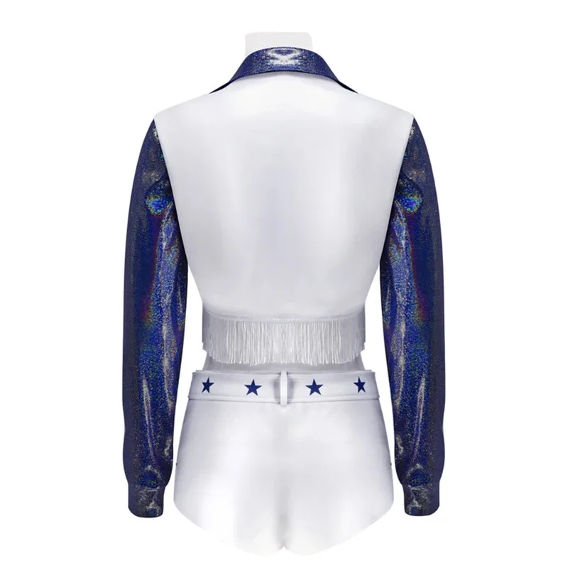 

qq273Cowboy Cheerleader Football Girl Cosplay Sexy Jacket Shorts Suit with Belt for Women Kid Halloween Costumes