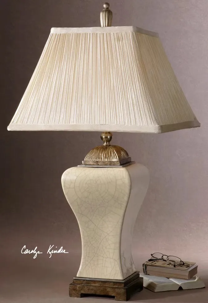 46x86cm Retro Ceramic Table Lamp American Country Crack Ceramic Table Lamp for Living Room Bedside Lamp
