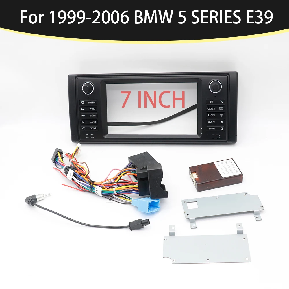 

7-дюймовый для BMW 5 SERIES E39 1999-2006 гг., рамка, автомобильный радиоприемник, стерео GPS MP5, Android-плеер, 2 Din, панель приборной панели, рамка, крышка