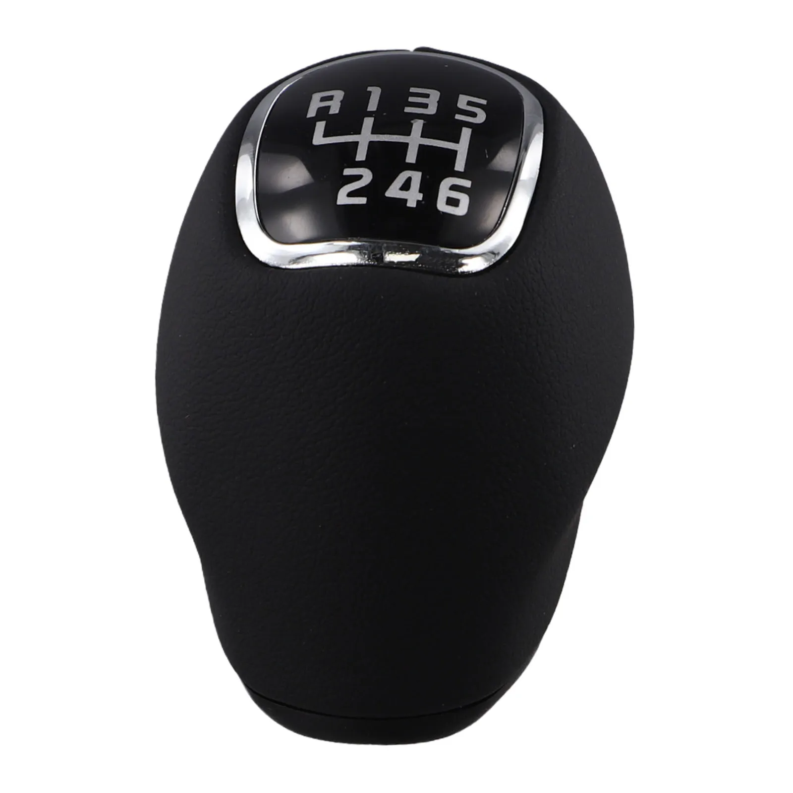 Black Shift Knob 6 Speed Gear Shift Knob Reliable Performance Stylish Black Color Black Stitching Affordable Alternative