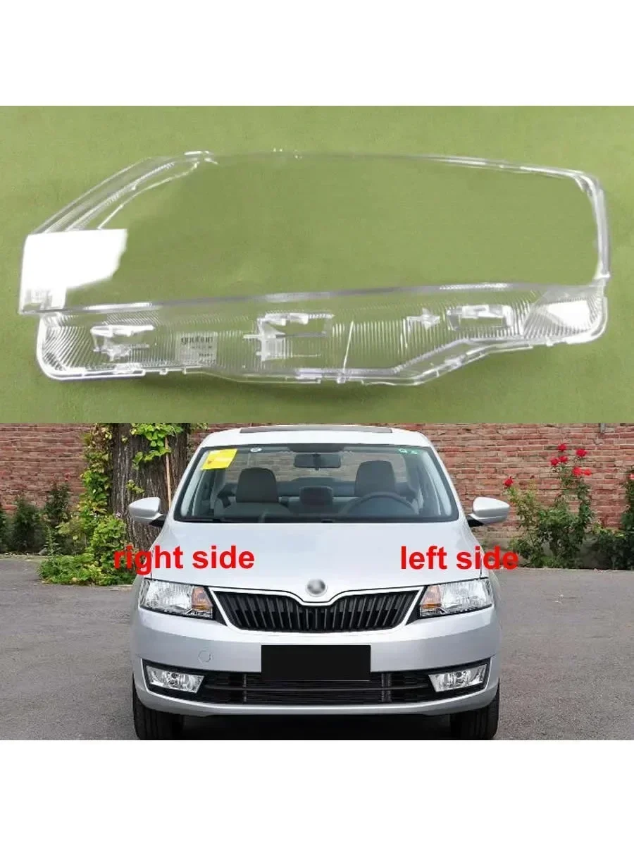 Dla Skoda Rapid 2013 2014 2015 2016 2017 osłona reflektora reflektor Shell przezroczysta soczewka pleksi wymień oryginalny abażur — zdjęcie 2