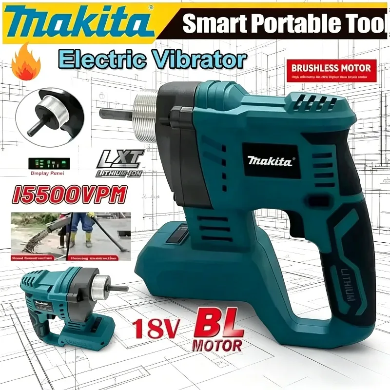 makita-cordless-brushless-high-power-mixing-power-tool-electric-concrete-vibrator-concrete-compactor-concrete-for-makita-battery