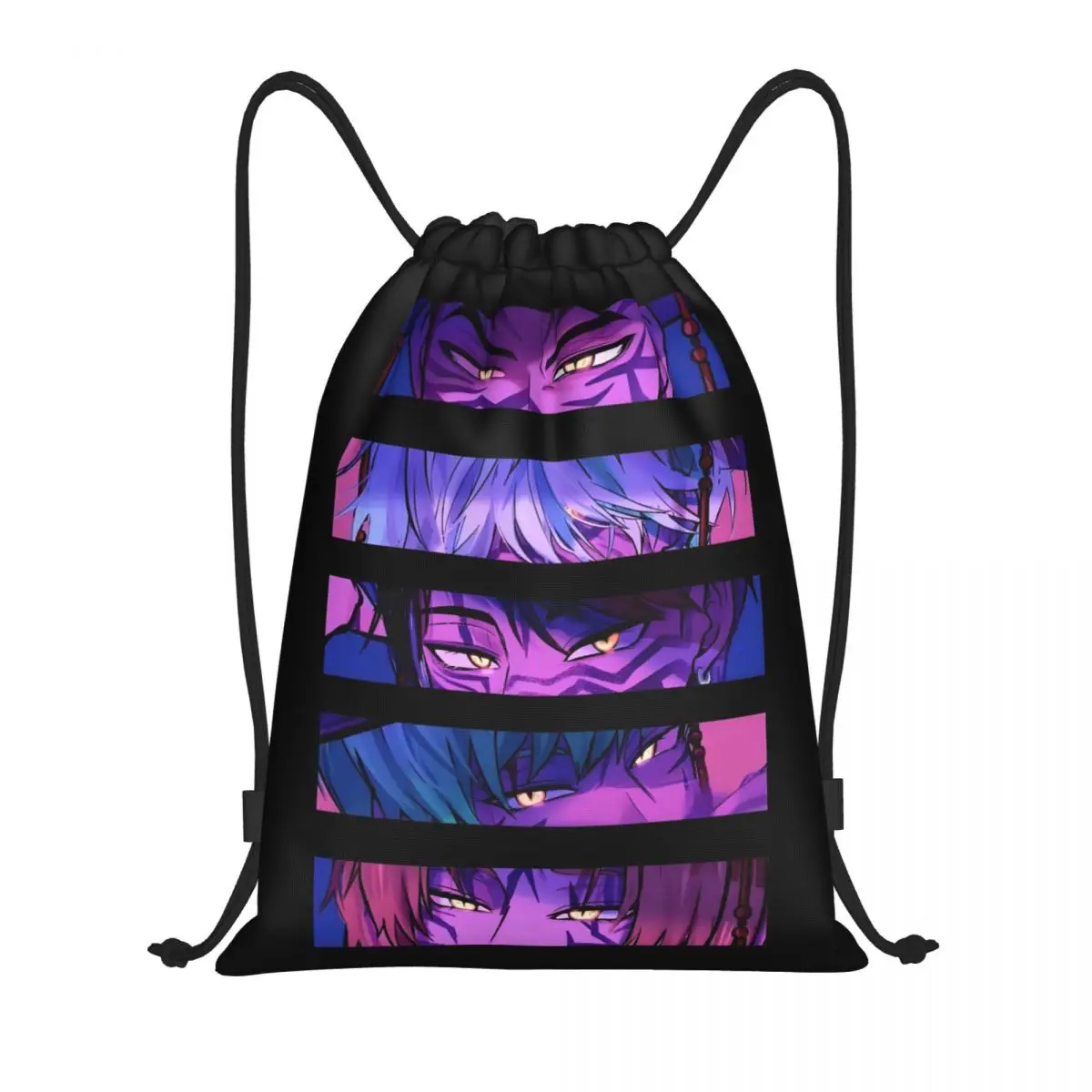 مخصص Kpops هنتر الشياطين الرباط حقائب الظهر النساء الرجال خفيفة الوزن ساجا بنين رياضة الرياضة Sackpack أكياس لليوجا #1