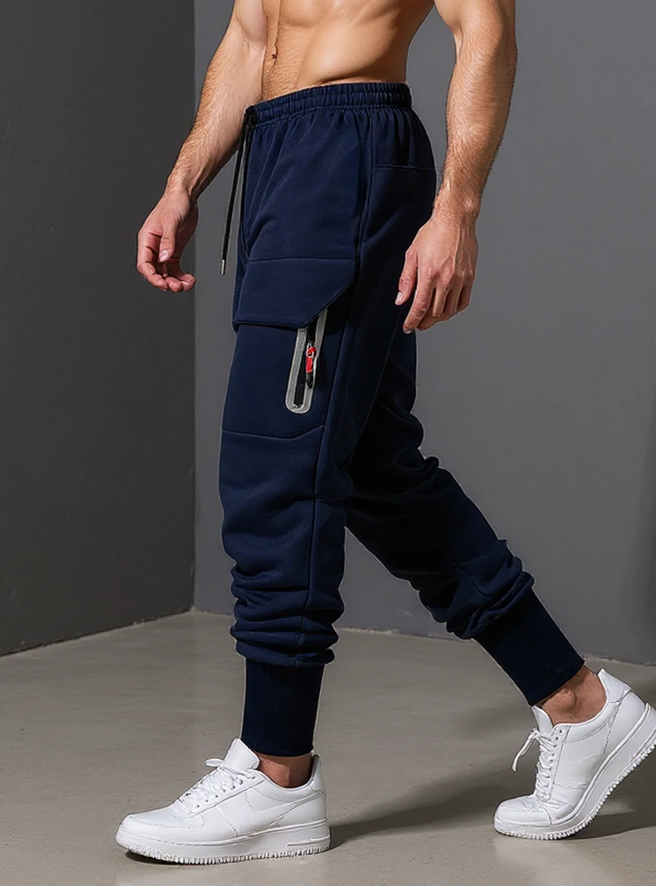

Men's Joggers Fitness Sweatpants Men's Knitted Sports Pants Sportswear Slim Fit Training Exercise Gym Jogging Leggings Male