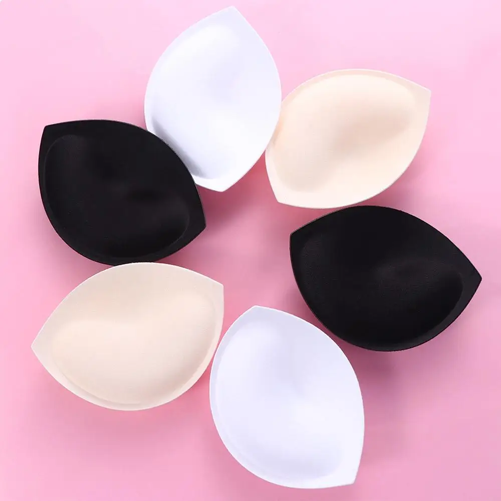 Almofadas de sutiã esponja para mulheres Push Up Breast Enhancer, acolchoamento removível de sutiã, insere copos, maiô, biquíni, íntimos, 1 par