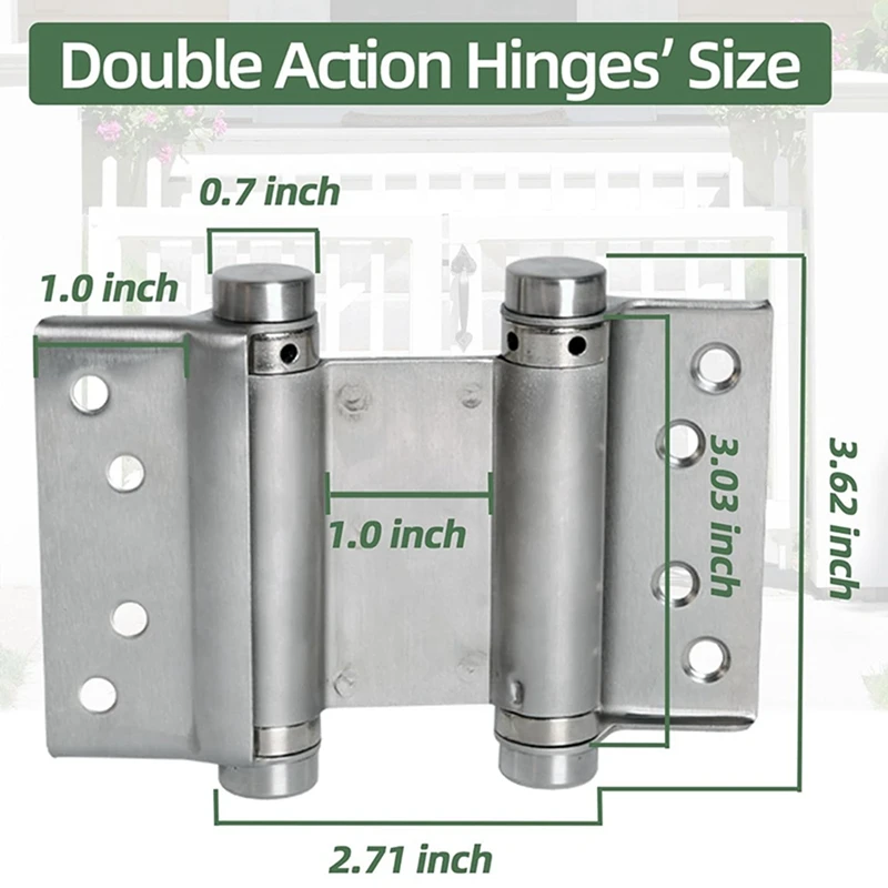 

3inch Double Action Spring Hinges, Self Closing Door Hinges B