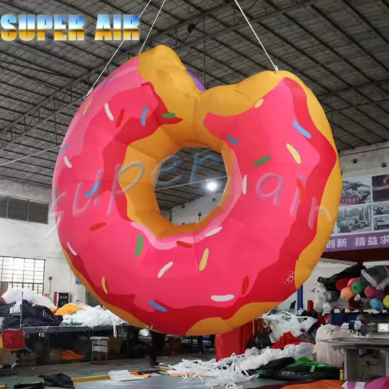 4mH wystawa sklepu z deserami gigantyczny nadmuchiwany pączek do reklamy