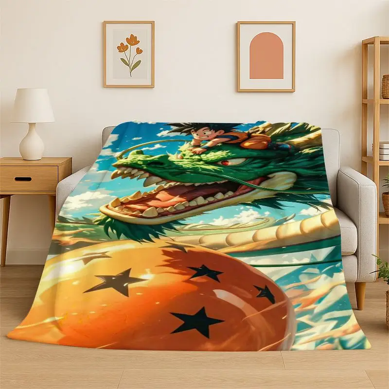 Retro Anime D-Dragon Ball Cartoon Game Soft Flannel Throw Blanket,Cozy Blanket for Bed,Couch,Sofa,Bedroom,Living Room,Travel,kid