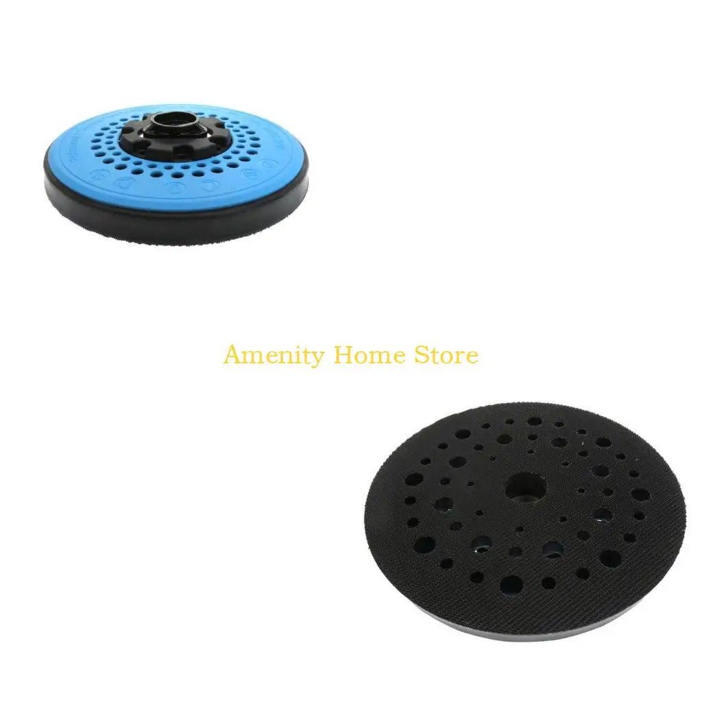 F26C 5 Inch 49-Hole Backing Pad Hook and Loop Sanding Plate Adhesive Grinding Pad for Orbital Sanding Machine
