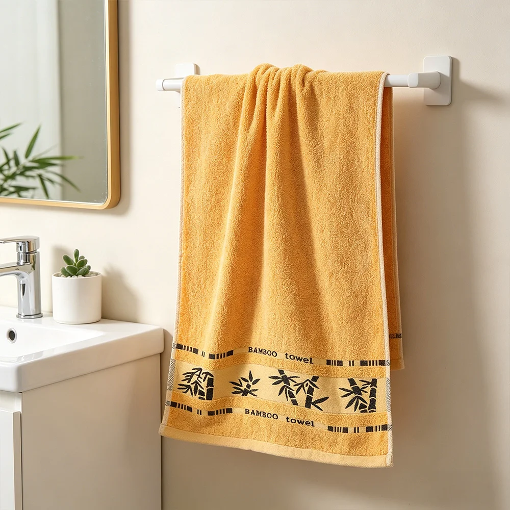 1/2/4Pcs Bamboo Fiber Towels 35x75cm Soft Absorbent Skin-Gentle Hand Towel Household Bathroom Quick Dry Towel Daily Essentials