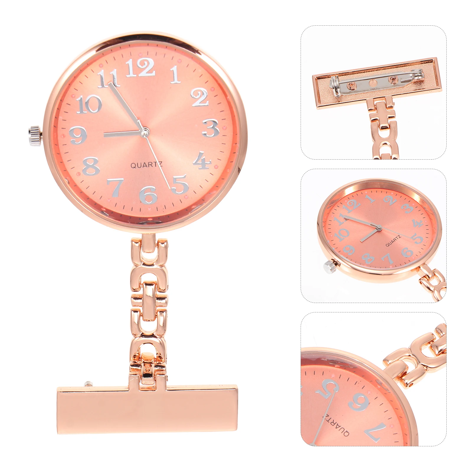 

Quartz Pocket Watch Key Shape Pendant Watches for Nurses Doctors Waterproof Stethoscope Style Glass Alloy Timepiece Gifts