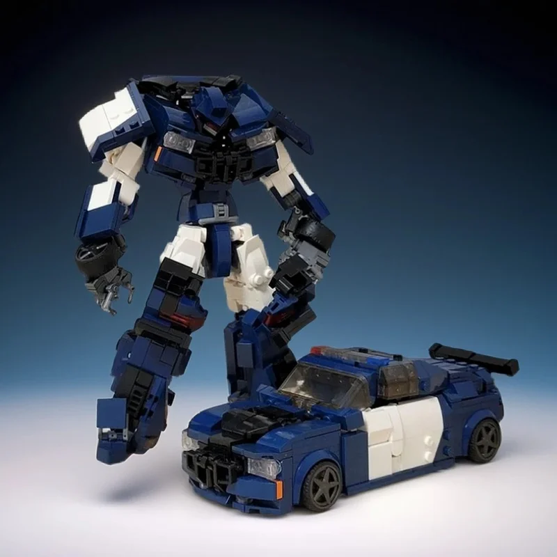 

663PCS MOC Creative Model Transformer Barricade Building Blocks Assembly Building Blocks Display Birthday Gift Decoration Set